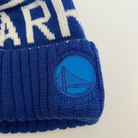 Mitchell & Ness Golden State Warriors Pom Beanie - Picture 2 of 6